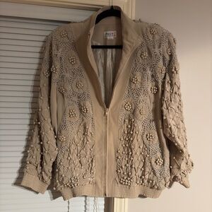 Vintage Silk Crochet Jacket